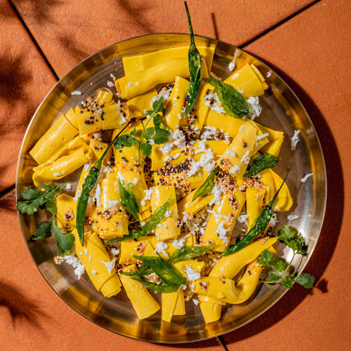 Vina's Khandvi (Chickpea Rolls)