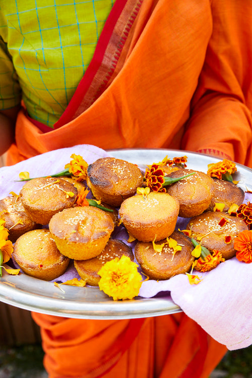 Sana's Turmeric-Sesame  Tea Cakes