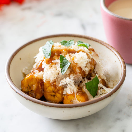 Ashleigh’s Caramelized Plantains with Frozen Rice Milk